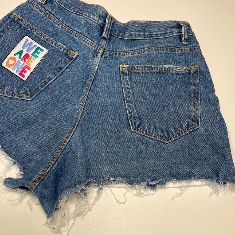 Vintage Custom Distressed Jean Shorts Size 12 - Picture 8 of 12
